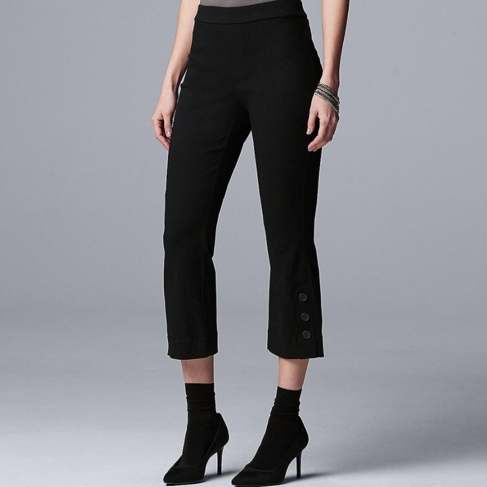 NWT Simply Vera Vera Wang Cropped Flare Pants XS